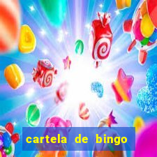 cartela de bingo cha de panela